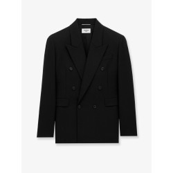 Double-breasted wool blazer