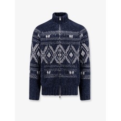 Alpaca blend cardigan with embroideries