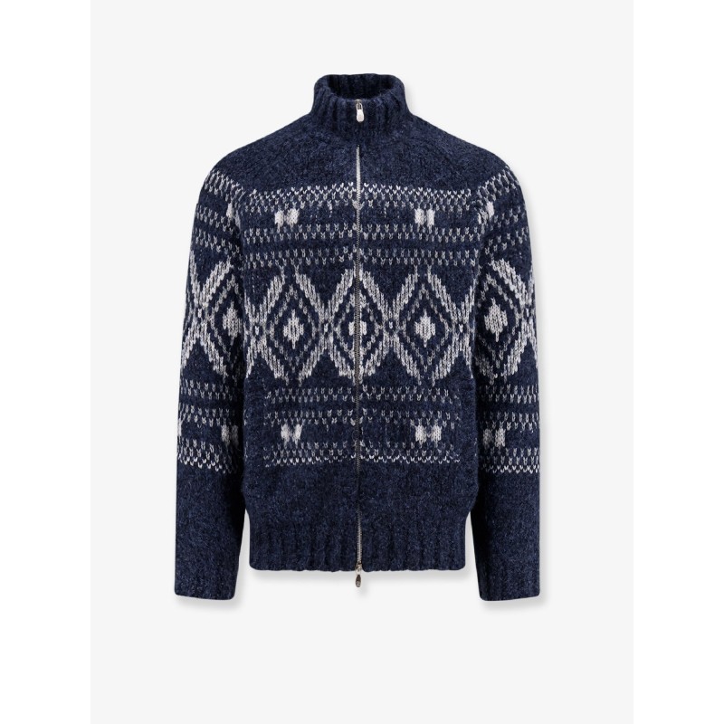 Alpaca blend cardigan with embroideries