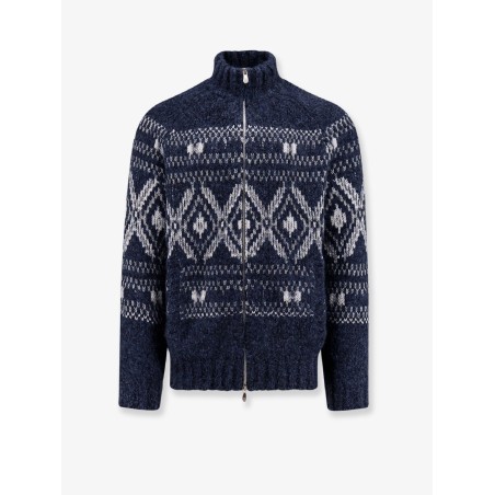 Alpaca blend cardigan with embroideries