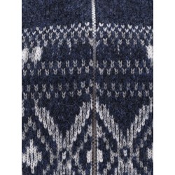 Alpaca blend cardigan with embroideries