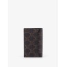 Triomphe coated canvas and leather bifold card holder