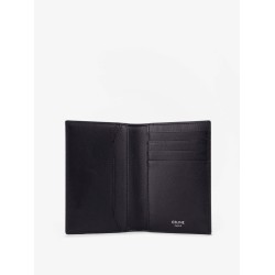 Triomphe coated canvas and leather bifold card holder