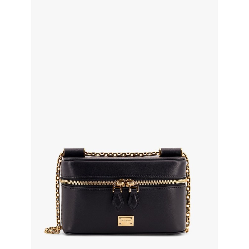 Sicily leather shoulder bag with metal logo tag