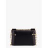 Sicily leather shoulder bag with metal logo tag