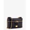Sicily leather shoulder bag with metal logo tag