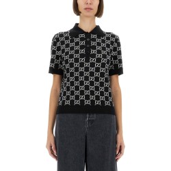 GG WOOL JACQUARD REVERSIBLE POLO SHIRT