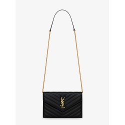 Envelope matelassé lather shoulder bag
