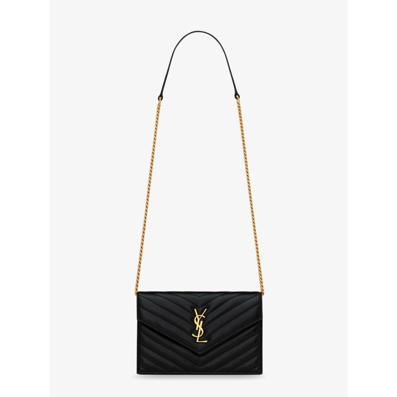 Envelope matelassé lather shoulder bag