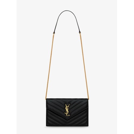 Envelope matelassé lather shoulder bag