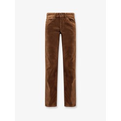 Kelsie leather-alternative material trousers