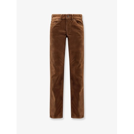 Kelsie leather-alternative material trousers