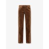 Kelsie leather-alternative material trousers