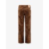 Kelsie leather-alternative material trousers