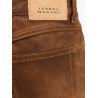 Kelsie leather-alternative material trousers