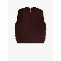 Wool and cashmere vest with sequins