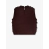 Wool and cashmere vest with sequins