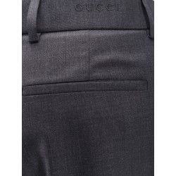 Wool trousers with GUCCI embroidery
