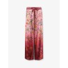 Silk trousers with Gucci Flora print