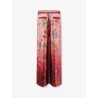 Silk trousers with Gucci Flora print