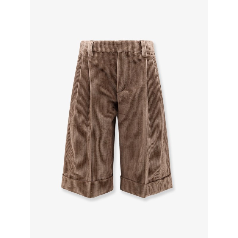 Corduroy shorts with Monili detail