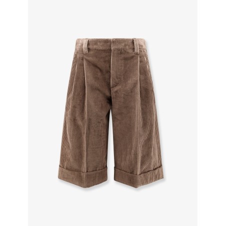 Corduroy shorts with Monili detail