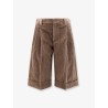 Corduroy shorts with Monili detail