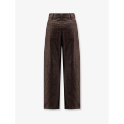 Denim trousers with lurex profile