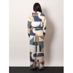 Patchwork silk trousers