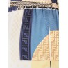 Patchwork silk trousers