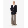 Cotton cardigan with brooch detail