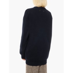 Cotton cardigan with brooch detail