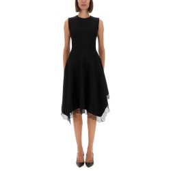 ASYMMETRICAL DRESS WITH LACE DETAILING