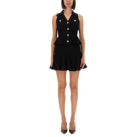 PERFORATED KNIT DRESS