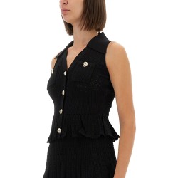 PERFORATED KNIT DRESS