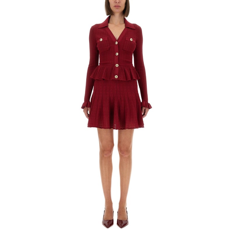 PERFORATED KNIT DRESS