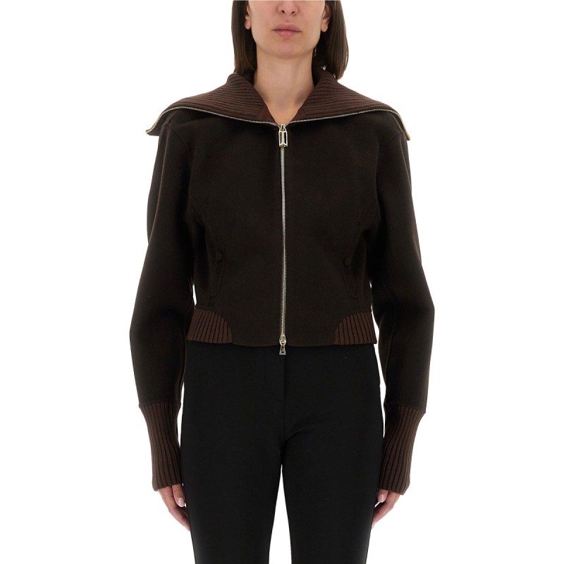 ZIPPERED WOOL JACKET