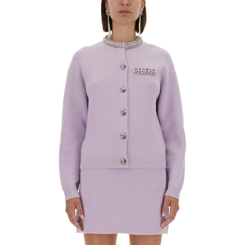KNITTED CARDIGAN WITH CRYSTALS