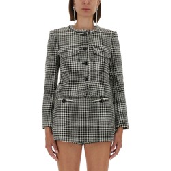 HOUNDSTOOTH JACKET WITH CRYSTALS