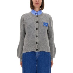 CASHMERE CARDIGAN WITH LOGO