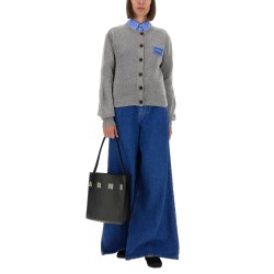 CASHMERE CARDIGAN WITH LOGO