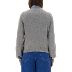 CASHMERE CARDIGAN WITH LOGO