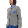 CASHMERE CARDIGAN WITH LOGO
