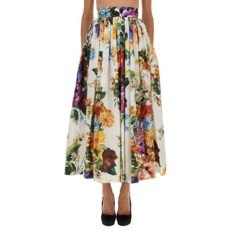 FLOWER BOUQUET PRINT SKIRT