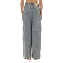 JEANS WITH RHINESTONE BOWS