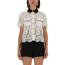 LACE TOP WITH COLLAR