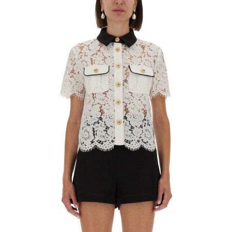 LACE TOP WITH COLLAR