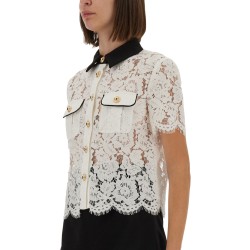 LACE TOP WITH COLLAR