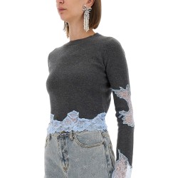 JERSEY WITH LACE INSERTS