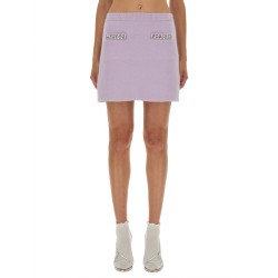KNIT SKIRT WITH CRYSTALS